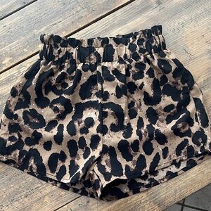 Amazon High Waist Leopard Print Shorts